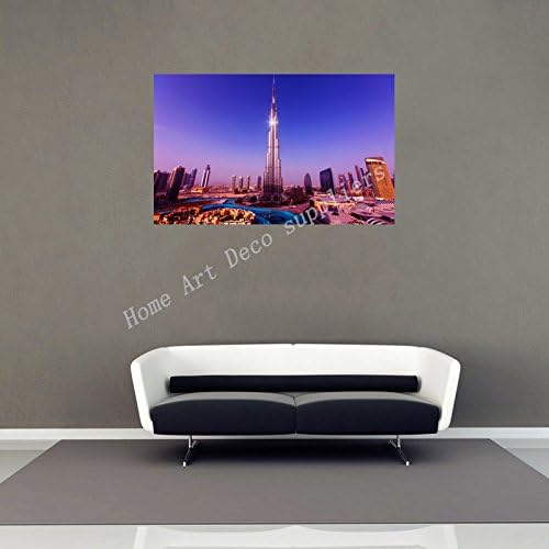 Burj Khalifa Dubai Building Landscape Poster Print Home Decoration Wallpaper Waterproof Back Glue Paper Poster WFJ298