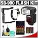 Nikon SB-900 Speedlight Flash + AA Batteries with Charger + Cord + Bracket for Nikon D5000, D3000, D700, D300s, D300, D200, D90, D80, D60 & D40 Digital SLR Cameras