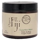Organic Fiji Face & Body Sugar Polish, Cucumber Melon, 16-Ounces