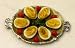 Miniature Platter of Deviled Eggs with Garnish