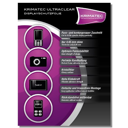 Original KRIMATEC Displayschutzfolie Ultra Clear für Garmin Forerunner 305 (6 Stück)