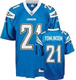 LaDainian Tomlinson Jersey: Reebok Powder Blue Replica #21 San Diego Chargers Jersey - Large