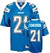 LaDainian Tomlinson Jersey: Reebok Powder Blue Replica #21 San Diego Chargers Jersey - X-Large