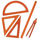 5 Piece Tactile Metric Geometry Set Large