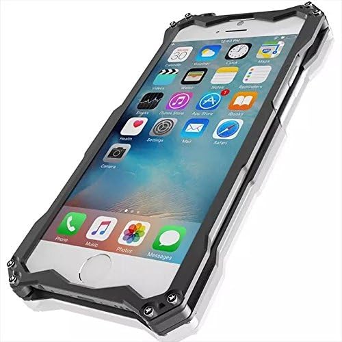Iphone 6s Case, Iphone 6 Case,R-just Gundam Style Luxury Outdoor Ultra-thin Aluminum Metal Climbing Back Cover Case for Apple 6/6s 4.7inch with Rope (black)