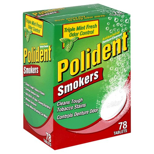 Best Price Polident Denture Cleanser Tablets for Smokers, 78-Count Boxes (Pack of 3)