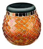 IMAGE OF Smart Solar/Smart Solar 3772WRM1 Glass  Mosaic Solar T-Light. Amber