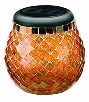 Smart Solar/Smart Solar 3772WRM1 Glass Mosaic Solar T-Light. Amber