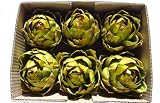 4 Inch Artificial Green Artichoke - Set of 6
