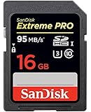 SanDisk Extreme PRO 16GB UHS-I/U3 SDHC Flash Memory Card with up to 95MB/s- SDSDXPA-016G-AFFP