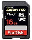 SanDisk Extreme PRO 16GB UHS-I/U3 SDHC Flash Memory Card with up to 95MB/s- SDSDXPA-016G-AFFP