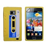 Stilvoll Gelb Blau Und Wei� Retro Kassette Cassette Tape Muster Silikon Schutzh�lle F�r Samsung Galaxy S2 i9100 Mit Displayschutzvon "Yousave"