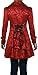 (XS, SM, MD, LG, XL, XXL, 18, 20, 22, 24, 26 or 28) Foggy Night in Paris - Red Victorian Gothic Corset Ruffle Jacquard Jacket