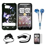 Purple Flower Durable 2 Piece Protective Crystal Hard Shield Guard Cover Ca ....