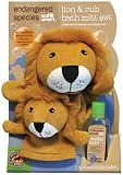 Endangered Species By Sud Smart Eco-Friendly Lion and Cub Bath Mitt Set