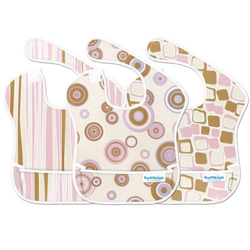 Bumkins Waterproof SuperBib 3-Pack - Girl Elements Prints