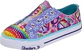 Skechers Twinkle Toes Shuffles-Sparkle Steps Sneaker (Infant/Toddler),Lavender/Multi,8 M US Toddler