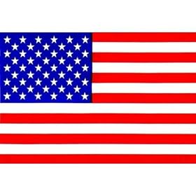 Patriotic American Flag - 6 X 4 - Cling-On Window Decal