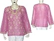 Kurti Womens Top India Apparel Chikan Embroidery Size XL (ctop401)