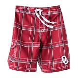 University of Oklahoma Sooners OU Toddler Boys Swim Short - Bat Boy (Plaid Pattern)