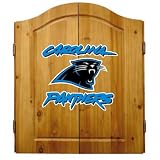 Imperial Carolina Panthers Licensed Solid Pine Cabinet and Bristle Dartboard Set