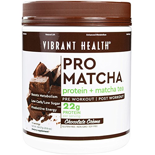 Vibrant Health - Pro Matcha, Whole Food Protein Supplement, Chocolate, 15 Servings