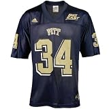 adidas Pittsburgh Panthers #34 Navy Blue Replica Football Jersey