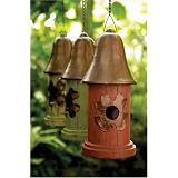 Red Domed Copper Roof Bird House by Ewins