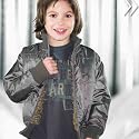3 Pommes - Grey metallic 2 in one removeable hood winter coat SIZE 4 & 5 LEFT