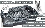 11898 Grau Tatzenmotiv ca. 120x90x30cm mit Innenkissen + Schmusekissen + Pipi-Schutz-Unterlage