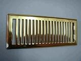 Contemporary Solid Brass Register Cover w/ Damper Box- 4 X 10