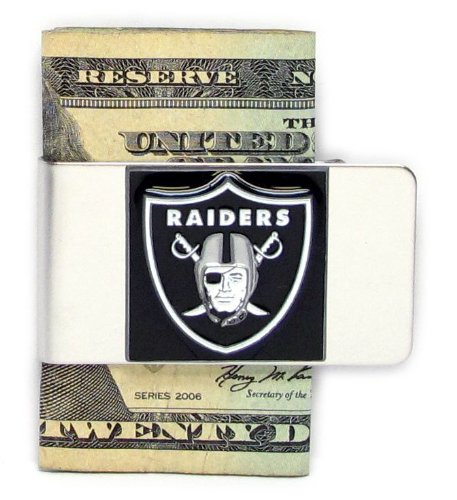 NFL Sculpted & Enameled Pewter Moneyclip - Oakland Raiders