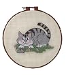Learn-A-Craft A Cat And A Mouse Needlepoint Kit-6 Inch x6 Inch