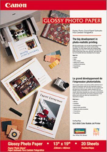 Office Product: Canon F51 2841 400 Glossy Photo Paper 20 Sheets Pack for Bjc 8500 13in x 19in