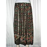 Gift Ides- Black Color with Red-green Color Floral Printed and Sequin Work Girls Comfortable Clothing in India Free Shipp