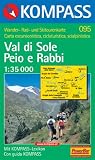  : Kompass Karten, Val di Sole, Pejo e Rabbi: Wander-, Bike- und Skitourenkarte. Carta escursioni, bike e sci alpinismo