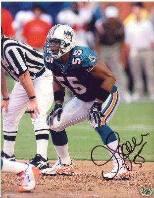 J.r. Seau Miami Dolphins Signed 8x10 - Autographed NFL Photos