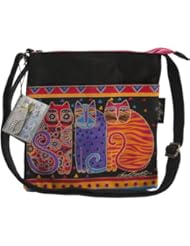 Art and Craft Supply: Laurel Burch Crossbody Purse Zipper Top, 10 by 10-Inch, Feline Friends - Laurel Burch