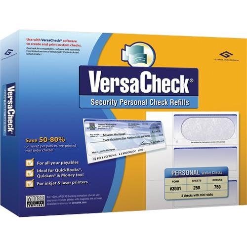 Global BizForce VersaCheck Form #3001 Personal Wallet Security