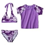 Girls' Swimwear Xhilaration® Purple 3 pc Bikini Set