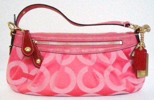 Authentic Coach Madison Op Art Small Hobo 12950 Melon B4 M3