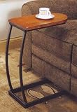 Black Metal And Oak Sofa Table By Coaster Furniture