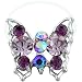 Violet Rhinestone Studded Butterfly Toe