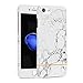 GMYLE Marble iPhone 7 Case Gold, Marble iPhone 8 Case Gold, [Gold Accent][White Gold Marble] Slim Glossy Hard Cover Case - Ultra Low Profile