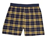 Navy blue Gold Plaid check flannel cotton boxers boxer shorts available in 8 sizes