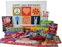 50th Birthday Gift Box Peace & Love Retro Candy- Jr.