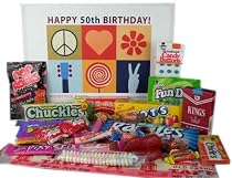 50th Birthday Gift Box Peace & Love Retro Candy- Jr.
