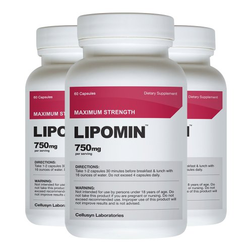 Lipomin 3 Pack - Lose Weight Really Fast - Diet Pills That Work Fast - Best Weight Loss Product to Shed That Extra Weight