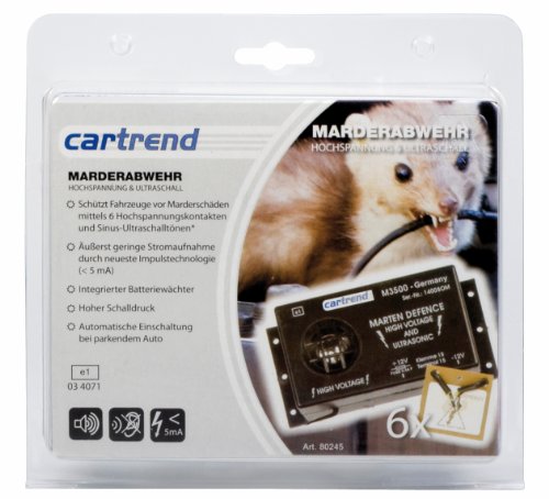 Cartrend 80245 Marderabwehr M3500 Sinus-Ultraschall, 6 Hochspannungskontakten, geringe Str Preisvergleich