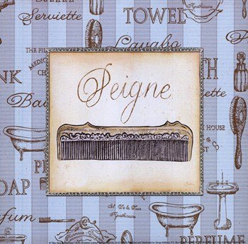 Bleu Beaute Feminine I - mini Poster by Charlene Audrey (8.00 x 8.00)